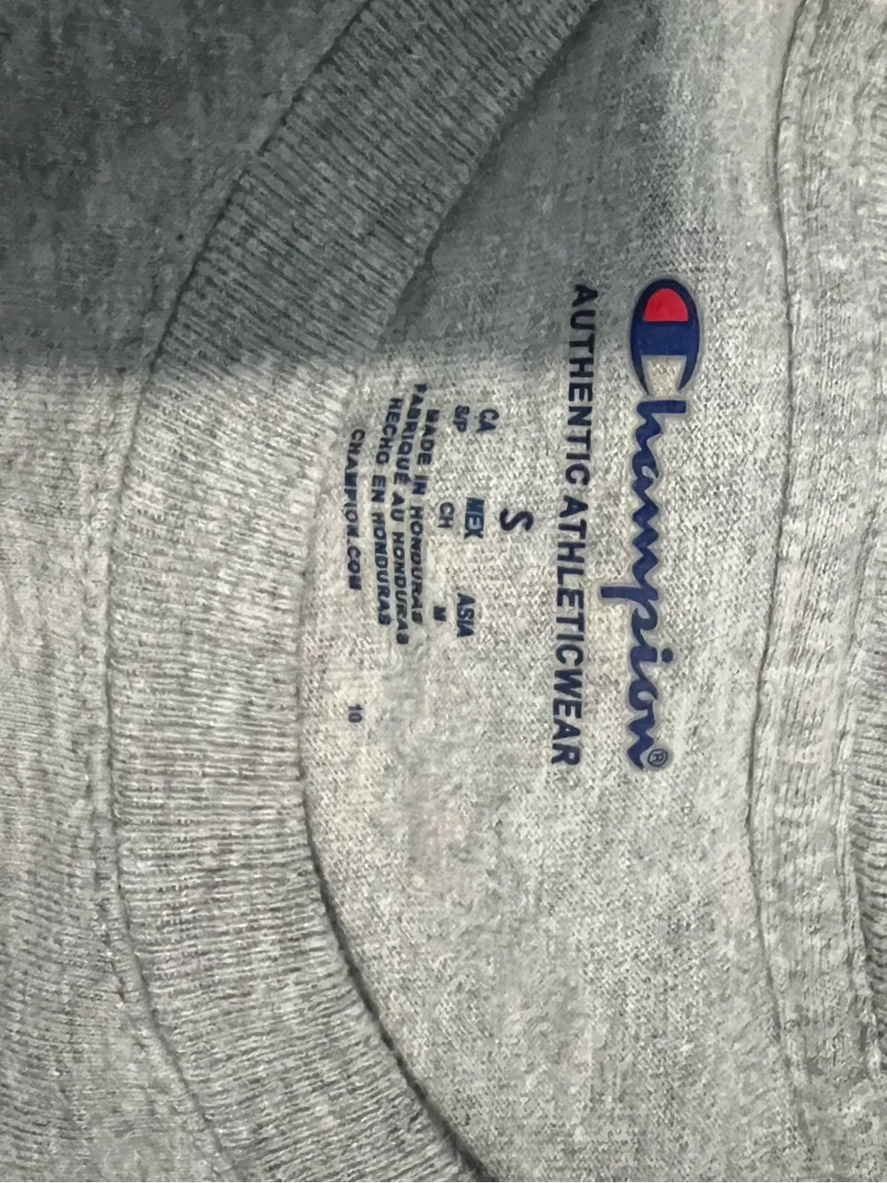 Champion Light Gray 'Play Like A Champion' Script Logo Tee - Picture 2 of 2
